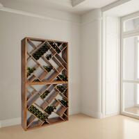 Produktbild f�r 'Weinregal ZEUS aus Eichen Holz massiv natur oder braun gebeizt'