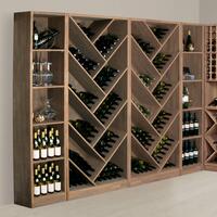 Produktbild f�r 'Weinregal-System PRESTIGE aus Eiche massiv, braun gebeizt'