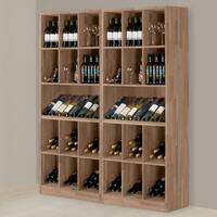Produktbild f�r 'Weinregal-System PRESTIGE aus Eiche massiv, braun gebeizt'