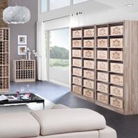 Produktbild f�r 'Weinregal PRESTIGE 8, Eiche natur, mit Ausz�gen f. Weinkisten'