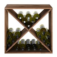 Produktbild f�r 'Weinregal 60 cm, Modul X-60, Kiefernholz braun gebeizt'