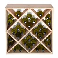 Produktbild f�r 'Weinregal 60 cm, Modul RAUTEN, Kiefernholz natur'