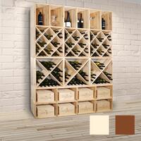 Produktbild f�r 'Weinregal 60 cm, Modul RAUTEN, Kiefernholz natur'
