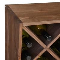Produktbild f�r 'Weinregal 60 cm, Modul RAUTEN, Kiefernholz braun gebeizt'