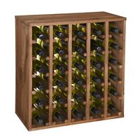 Produktbild f�r 'Weinregal 60 cm, Modul QUADRI, Kiefernholz braun gebeizt'