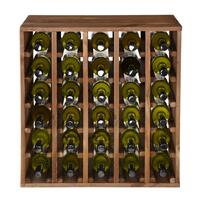 Produktbild f�r 'Weinregal 60 cm, Modul QUADRI, Kiefernholz braun gebeizt'