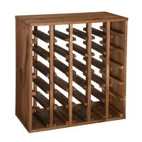 Produktbild f�r 'Weinregal 60 cm, Modul QUADRI, Kiefernholz braun gebeizt'