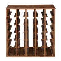 Produktbild f�r 'Weinregal 60 cm, Modul QUADRI, Kiefernholz braun gebeizt'