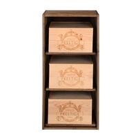 Produktbild f�r 'Weinregal BOX, Ausz�ge f�r Weinkisten, Kiefernholz braun gebeizt'