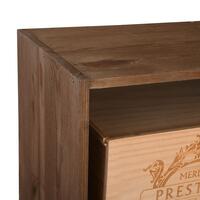 Produktbild f�r 'Weinregal BOX, Ausz�ge f�r Weinkisten, Kiefernholz braun gebeizt'