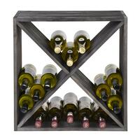Produktbild f�r 'Weinregal 52 cm, Modul X-Cube, Holz in tobacco gebeizt'