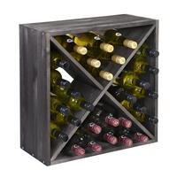 Produktbild f�r 'Weinregal 52 cm, Modul X-Cube, Holz in tobacco gebeizt'