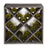 Produktbild f�r 'Weinregal 52 cm, Modul Raute, Holz in tobacco gebeizt'