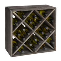 Produktbild f�r 'Weinregal 52 cm, Modul Raute, Holz in tobacco gebeizt'