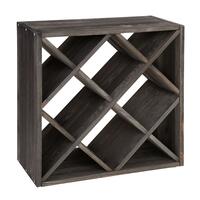 Produktbild f�r 'Weinregal 52 cm, Modul Raute, Holz in tobacco gebeizt'