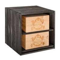 Produktbild f�r 'Weinregal 52 cm, Modul mit Ausz�gen f. Weinkisten, tobacco'