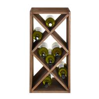 Produktbild f�r 'Weinregal Modul RAUTEN, 30cm schmal, Kiefernholz braun gebeizt'