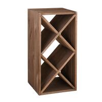 Produktbild f�r 'Weinregal Modul RAUTEN, 30cm schmal, Kiefernholz braun gebeizt'