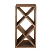 Produktbild f�r 'Weinregal Modul RAUTEN, 30cm schmal, Kiefernholz braun gebeizt'