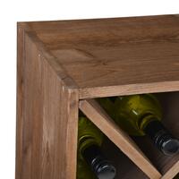 Produktbild f�r 'Weinregal Modul RAUTEN, 30cm schmal, Kiefernholz braun gebeizt'