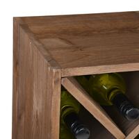 Produktbild f�r 'Weinregal Modul RAUTEN, 30cm schmal, Kiefernholz braun gebeizt'