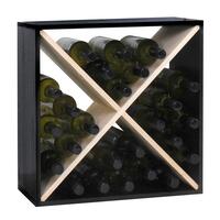 Produktbild f�r 'Weinregal 52 cm, X-Cube, schwarz-natur,  Sonder-Edition,  Korpus schwarz lackiert'