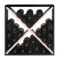 Produktbild f�r 'Weinregal 52 cm, X-Cube, schwarz-natur,  Sonder-Edition,  Korpus schwarz lackiert'