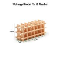 Produktbild f�r 'Weinregal-System PRIMAVINO - Modular, Holz natur'