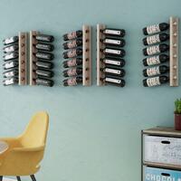Produktbild f�r 'Wand Weinregal PORTO aus Holz natur'
