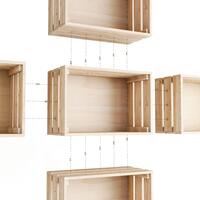 Produktbild f�r 'Weinkiste / Weinregal aus Holz CASSATTA, klein'