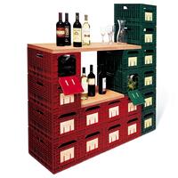 Produktbild f�r 'Weinregal WEINBOX, Rot/Gr�n, 6er-Set'