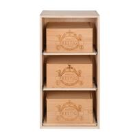 Produktbild f�r 'Weinregal BOX mit Auszugsschienen, Kiefernholz natur'