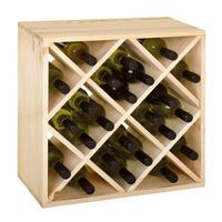Produktbild f�r 'Weinregal 52 cm, Modul RAUTEN, Holz natur'