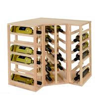 Produktbild f�r 'Weinregal 60 cm, Eckmodul, Kiefernholz natur'
