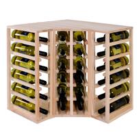 Produktbild f�r 'Weinregal 60 cm, Eckmodul, Kiefernholz natur'