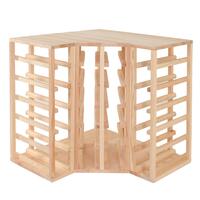 Produktbild f�r 'Weinregal 60 cm, Eckmodul, Kiefernholz natur'