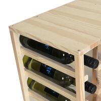 Produktbild f�r 'Weinregal 60 cm, Eckmodul, Kiefernholz natur'