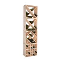 4er-Set Weinregal 52 cm, Mod. KARO, RAUTE + 2 x-X,