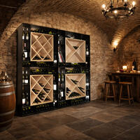 Produktbild f�r 'Design Weinregal NERO aus pulverbeschichtetem Metall'