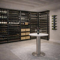 Produktbild f�r 'Weinregal-System BLACK PURE aus Metall, schwarz pulverbeschichtet'