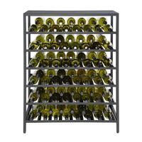 Produktbild f�r 'Metall-Weinregal BLACK PURE, Modell 11 niedrig, schwarz pulverbeschichtet'