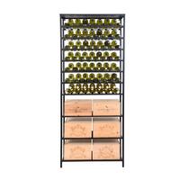 Produktbild f�r 'Metall-Weinregal BLACK PURE, Modell 8, schwarz pulverbeschichtet'