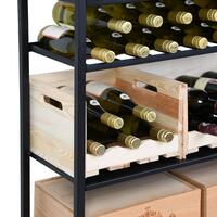 Produktbild f�r 'Metall-Weinregal BLACK PURE, Modell 8, schwarz pulverbeschichtet'