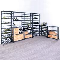 Produktbild f�r 'Metall-Lagerregal BLACK PURE, Modell 9 mit 5 Fachb�den, schwarz pulverbeschichtet'