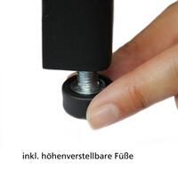 Produktbild f�r 'Metall-Lagerregal BLACK PURE, Modell 9 mit 5 Fachb�den, schwarz pulverbeschichtet'