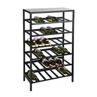 Produktbild f�r 'Metall-Weinregal BLACK PURE, Modell 12 niedrig, schmal, schwarz pulverbeschichtet'