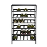 Produktbild f�r 'Metall-Weinregal BLACK PURE, Modell 12 niedrig, schmal, schwarz pulverbeschichtet'