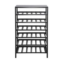 Produktbild f�r 'Metall-Weinregal BLACK PURE, Modell 12 niedrig, schmal, schwarz pulverbeschichtet'