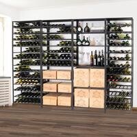 Produktbild f�r 'Metall-Weinregal BLACK PURE, Modell 2, schmal, schwarz pulverbeschichtet'