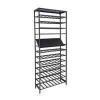 Produktbild f�r 'Metall-Weinregal BLACK PURE, Modell 3, schwarz pulverbeschichtet'